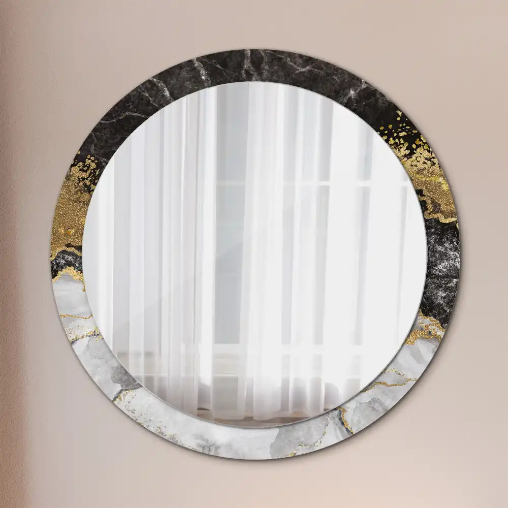 Round wall mirror decor Marble loft