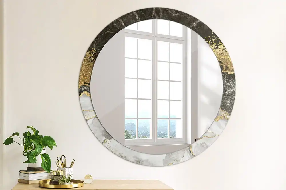 Round wall mirror decor Marble loft