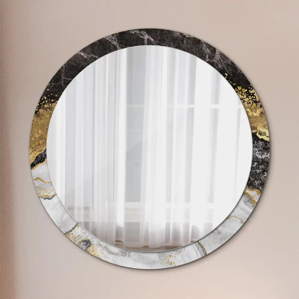 Round wall mirror decor Marble loft