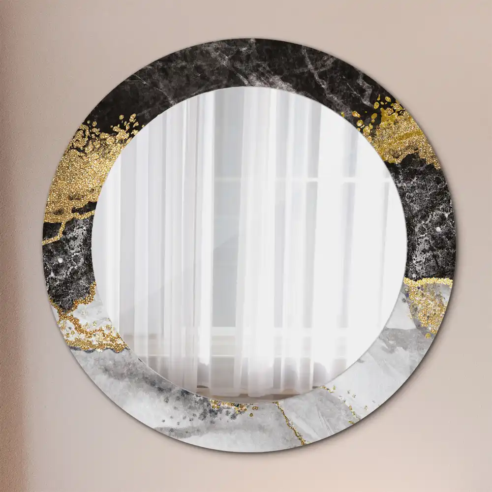 Round wall mirror decor Marble loft