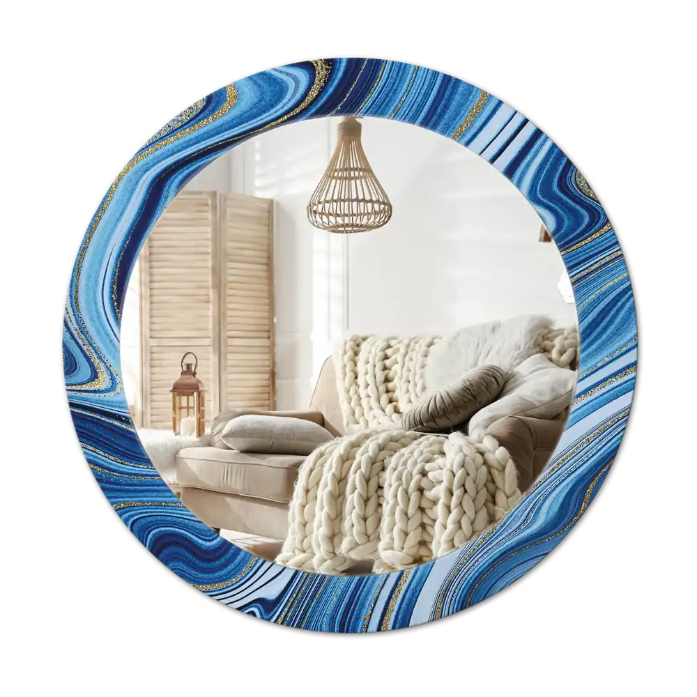Round decorative mirror Marble River