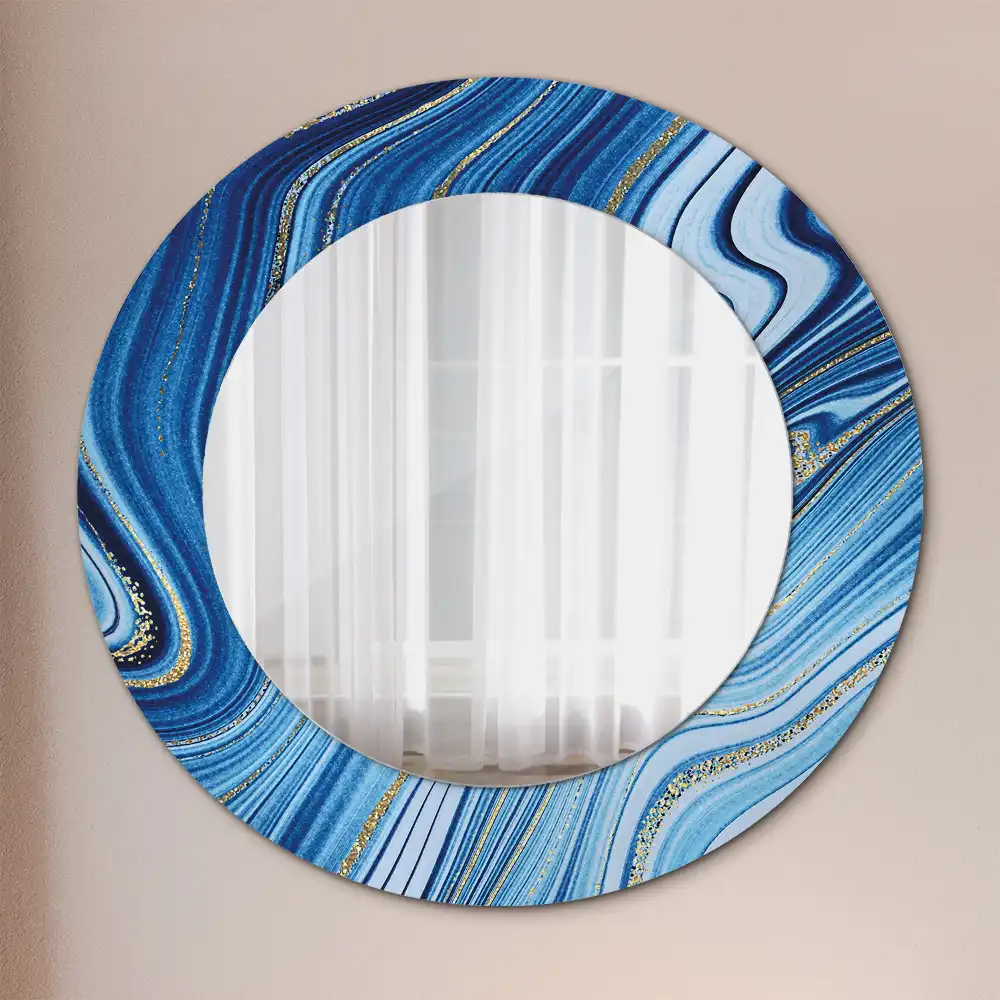 Round decorative mirror Marble River
