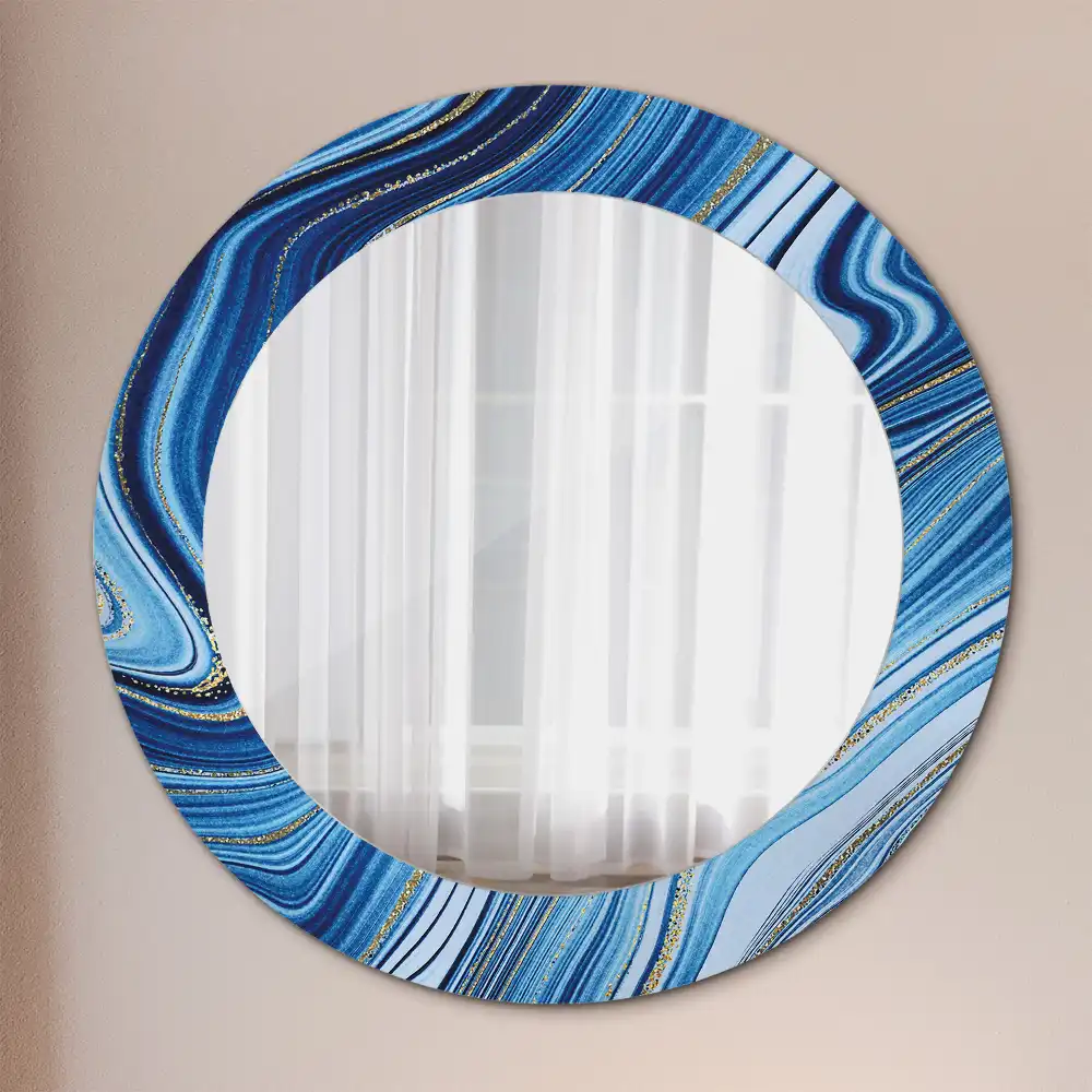 Round decorative mirror Marble River