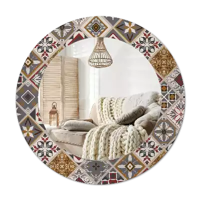 Round wall mirror decor Turkish pattern