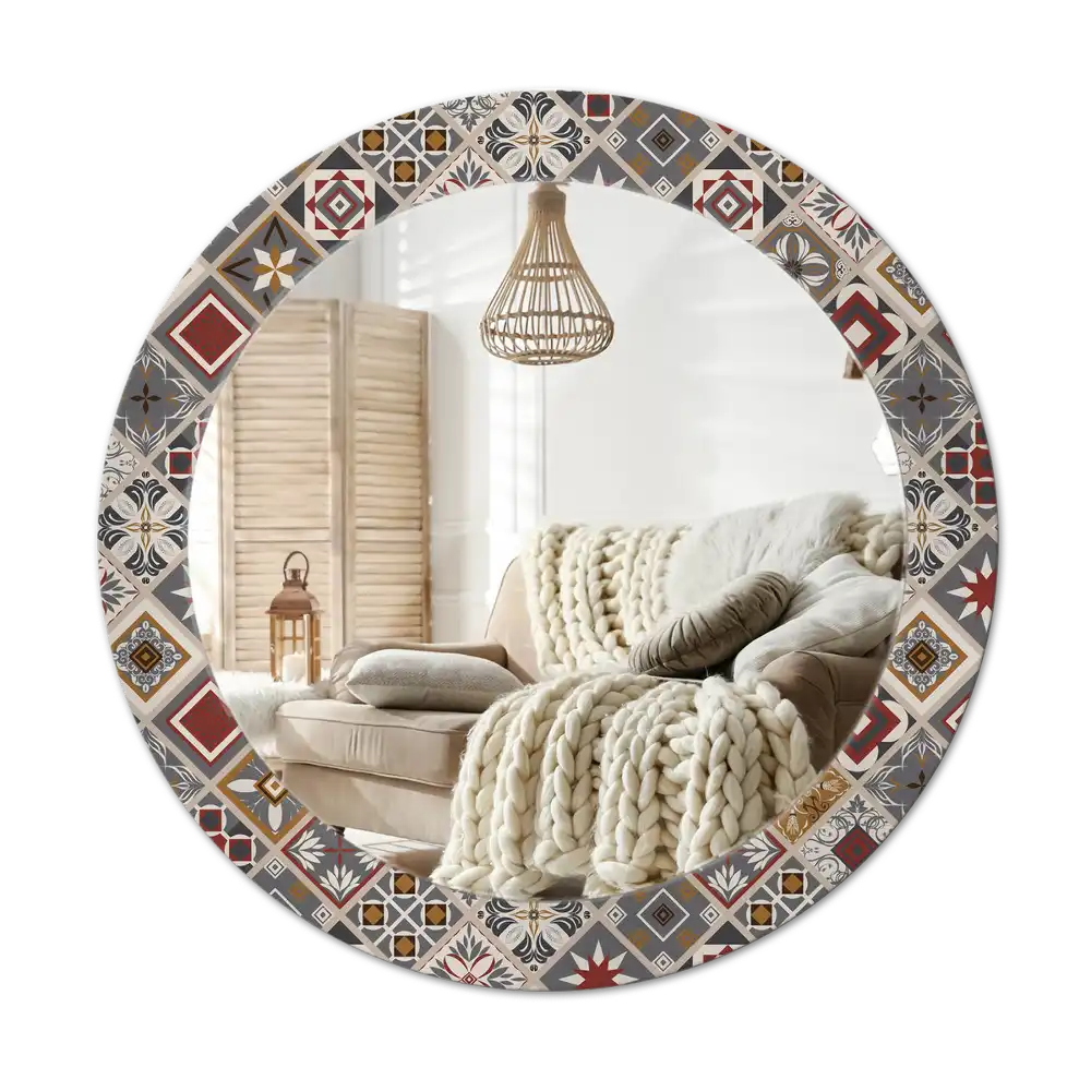 Round wall mirror decor Turkish pattern