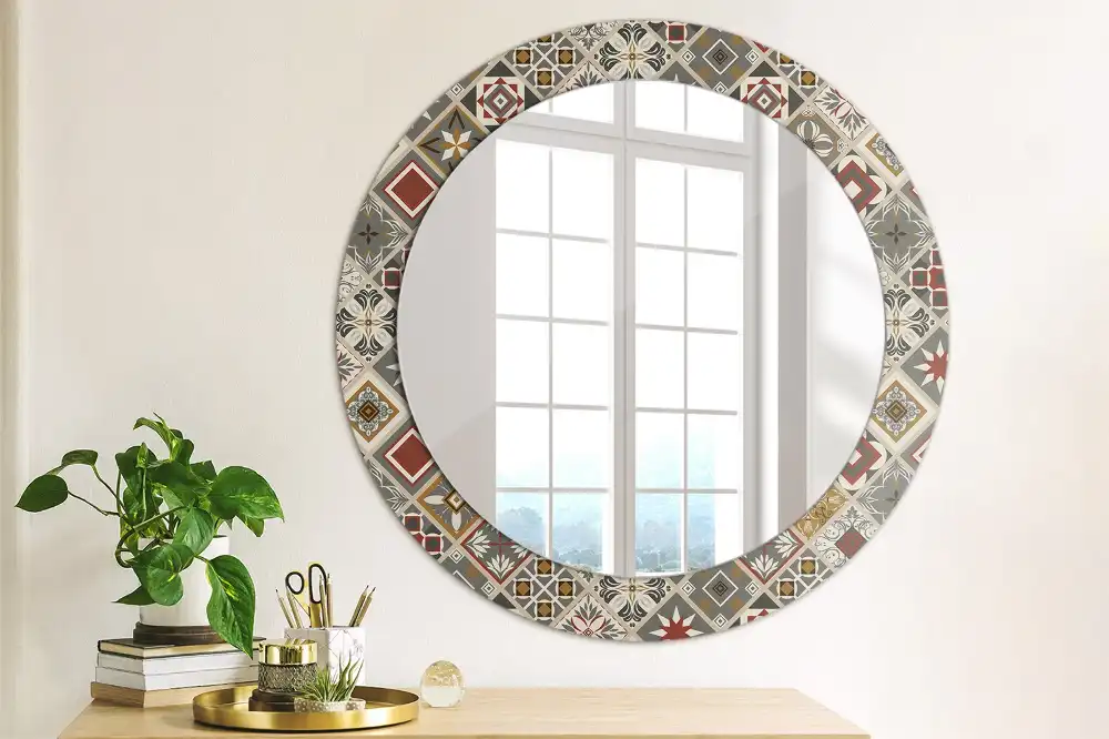 Round wall mirror decor Turkish pattern