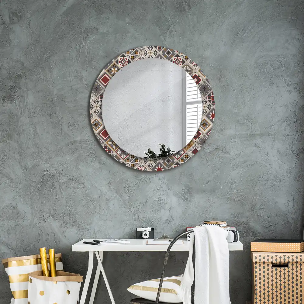 Round wall mirror decor Turkish pattern
