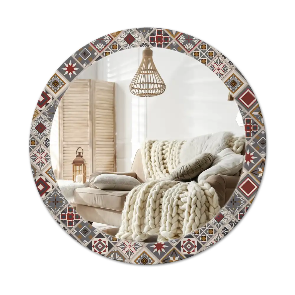 Round wall mirror decor Turkish pattern