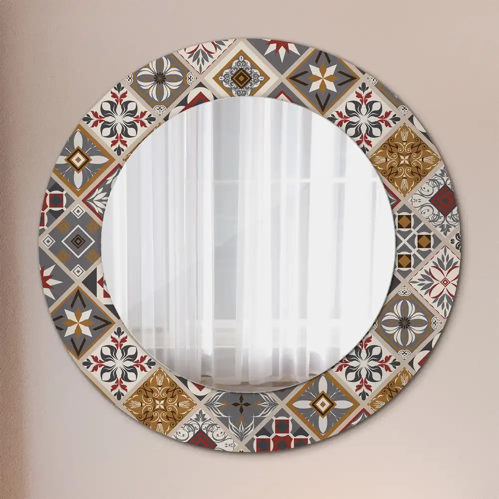 Round wall mirror decor Turkish pattern