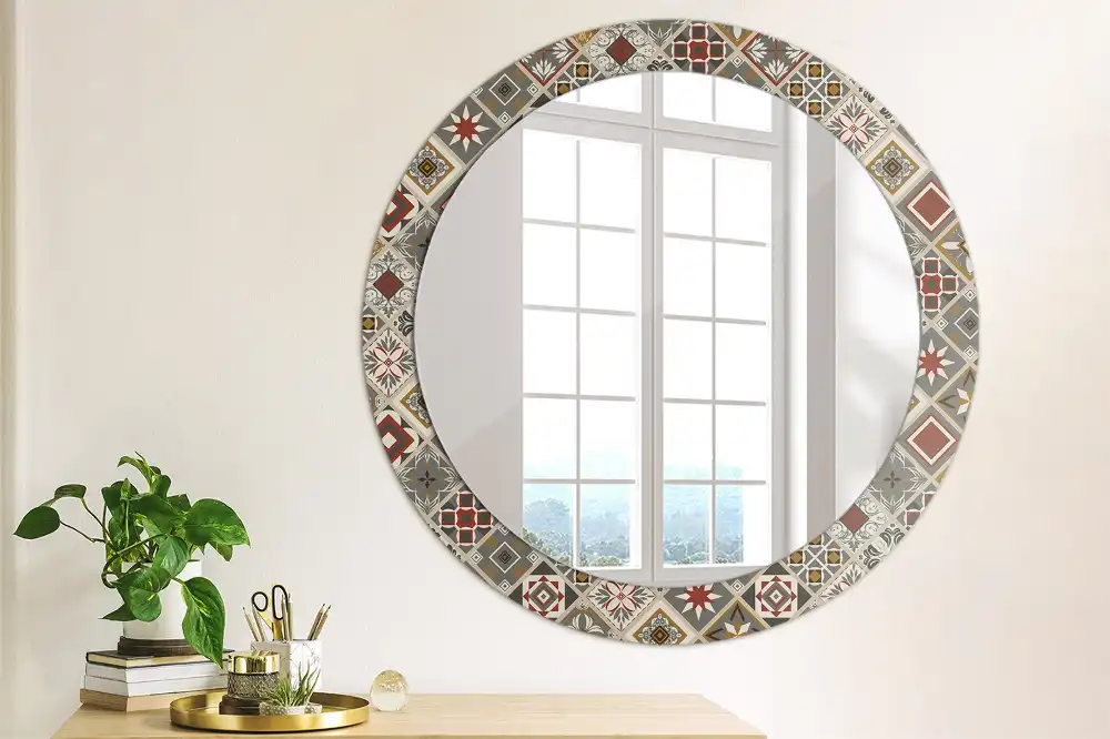 Round wall mirror decor Turkish pattern