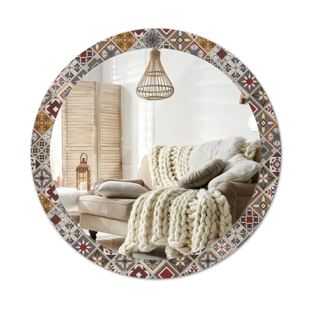 Round wall mirror decor Turkish pattern