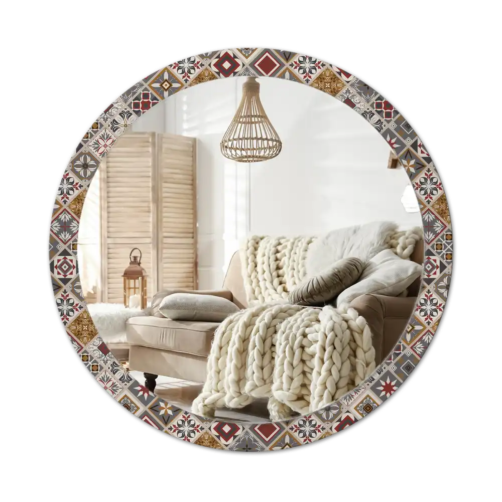 Round wall mirror decor Turkish pattern