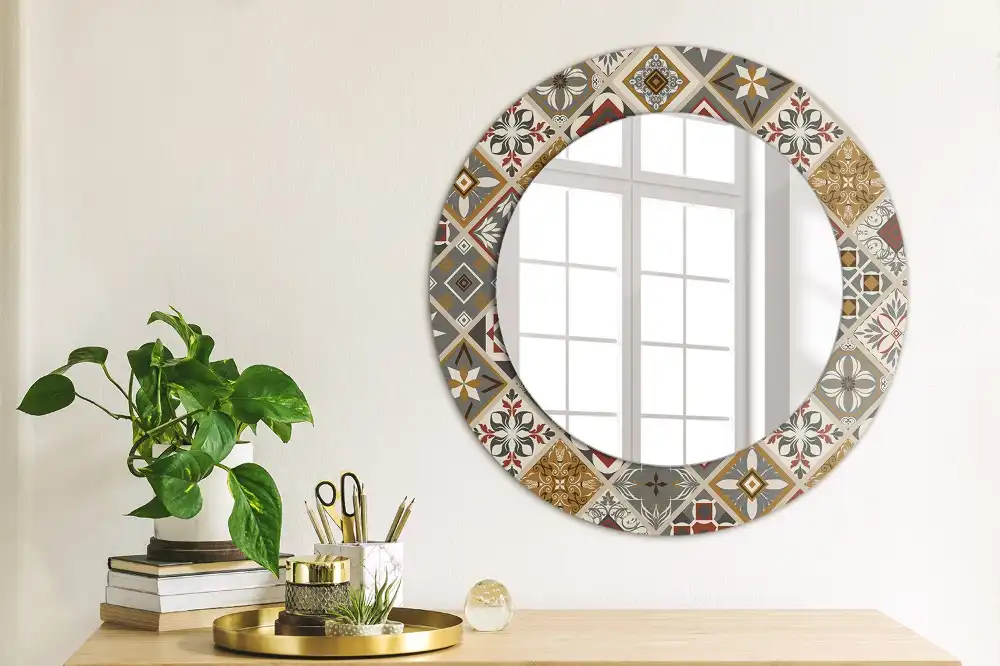 Round wall mirror decor Turkish pattern
