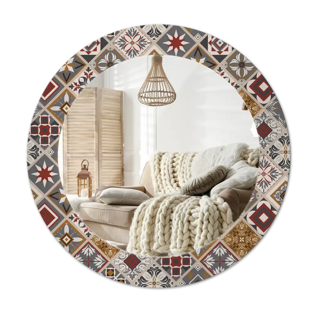Round wall mirror decor Turkish pattern