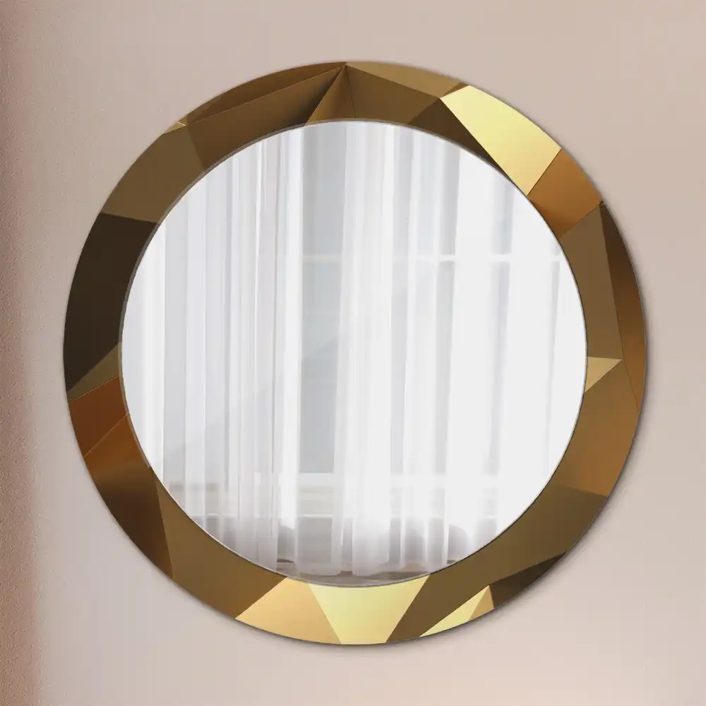 Round wall mirror decor Geometric pattern