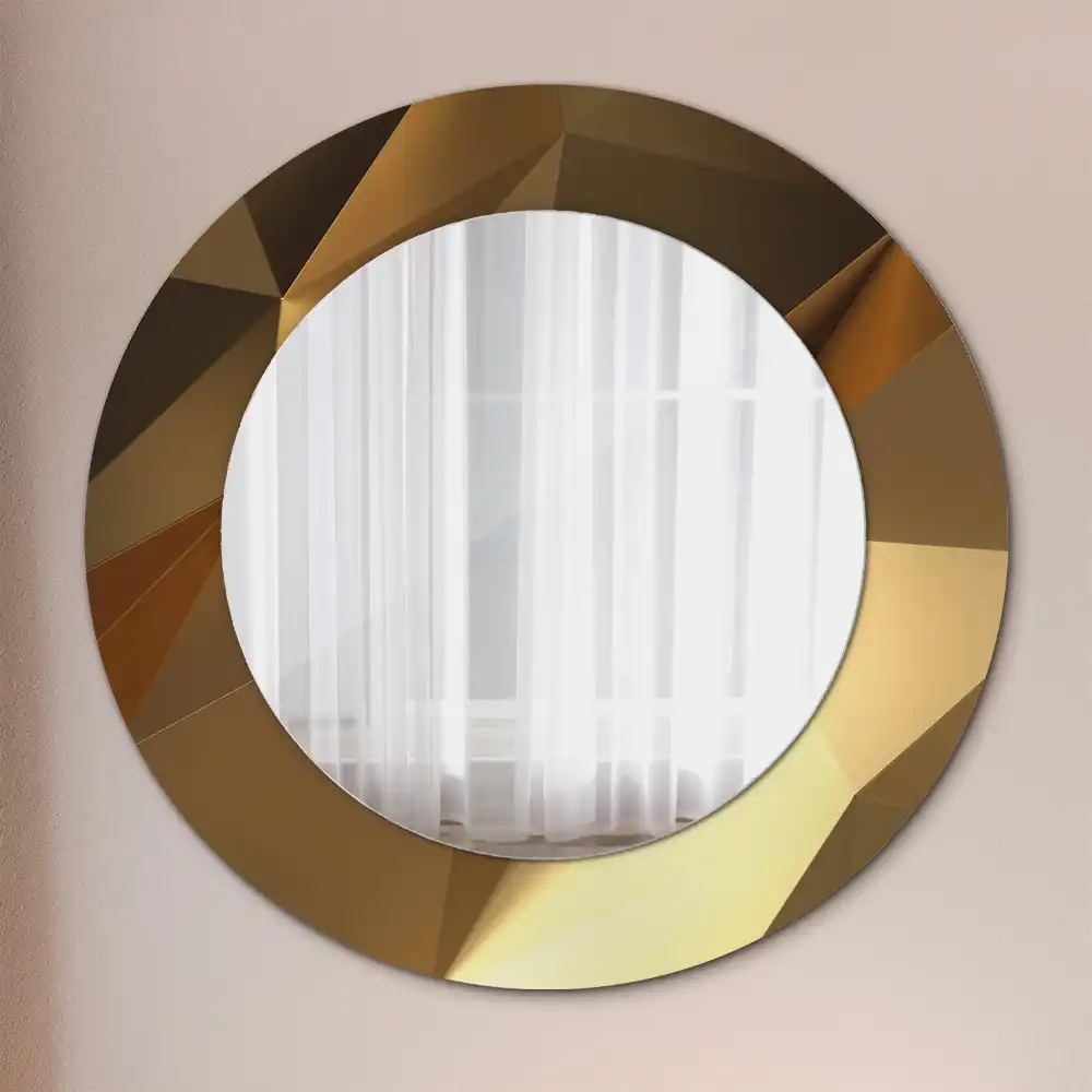 Round wall mirror decor Geometric pattern
