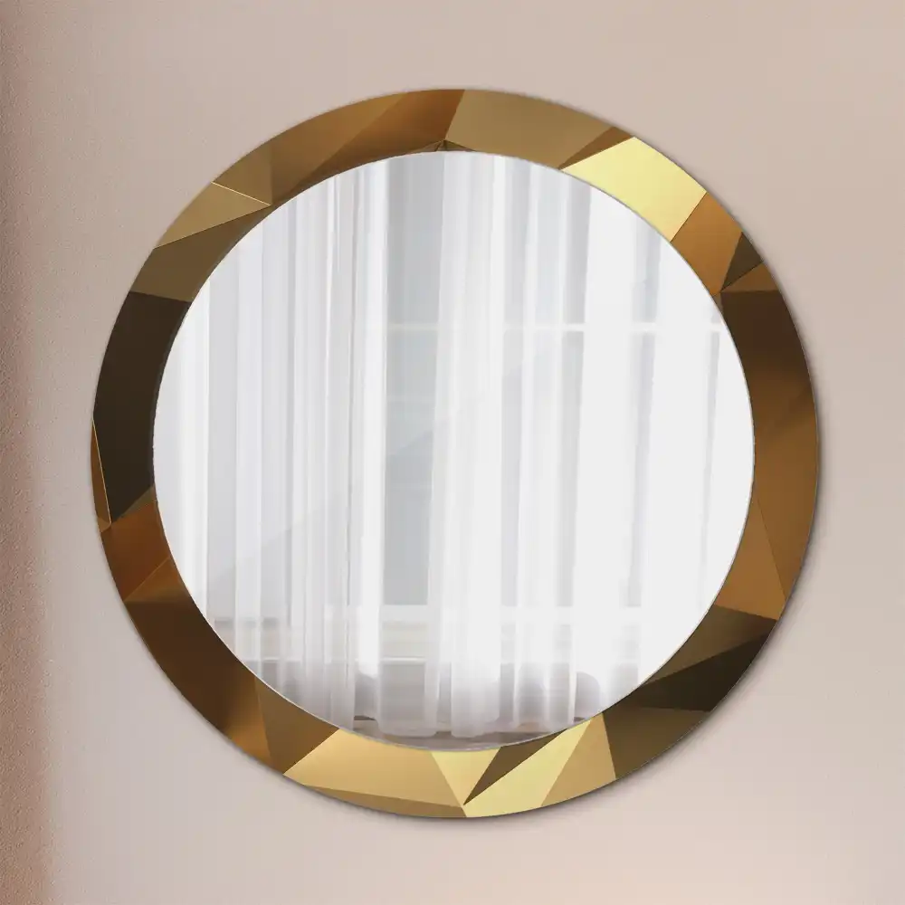 Round wall mirror decor Geometric pattern