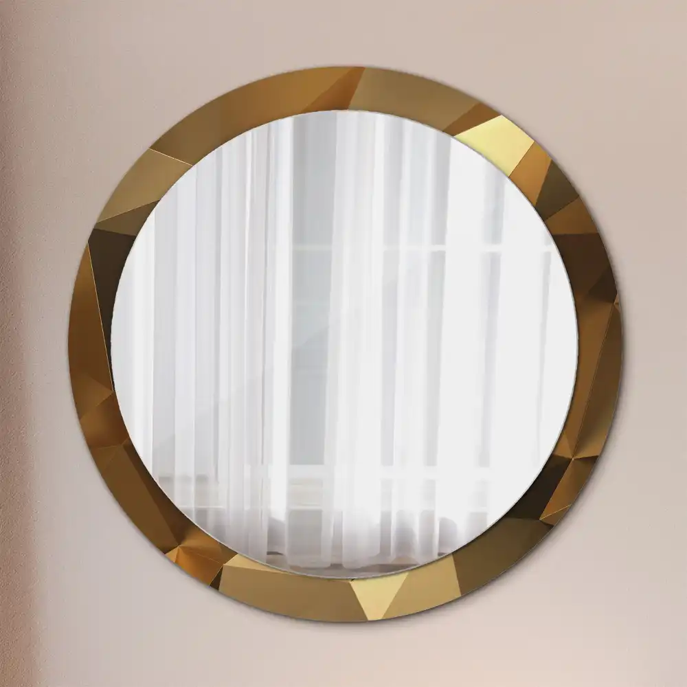 Round wall mirror decor Geometric pattern