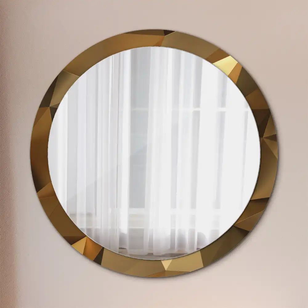 Round wall mirror decor Geometric pattern