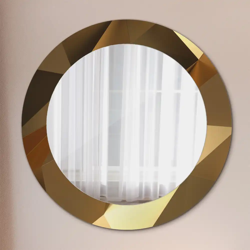 Round wall mirror decor Geometric pattern