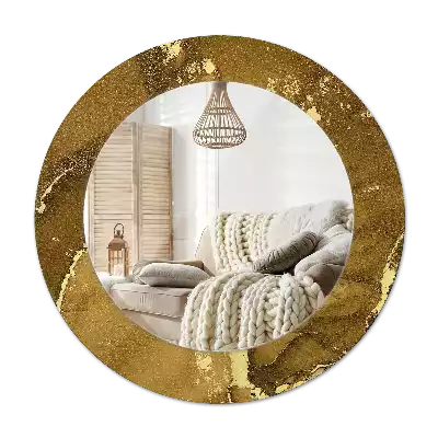 Round decorative mirror Metallic swirls