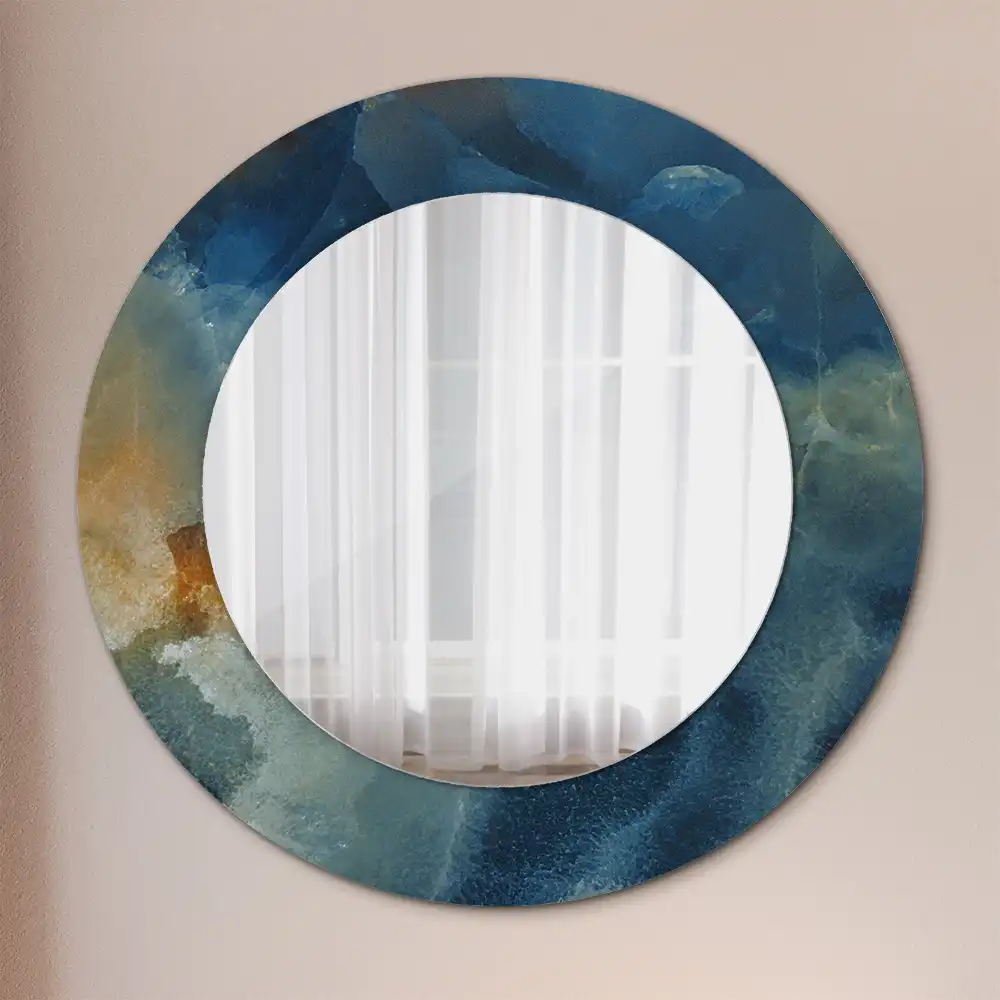 Round wall mirror decor Onyx marble