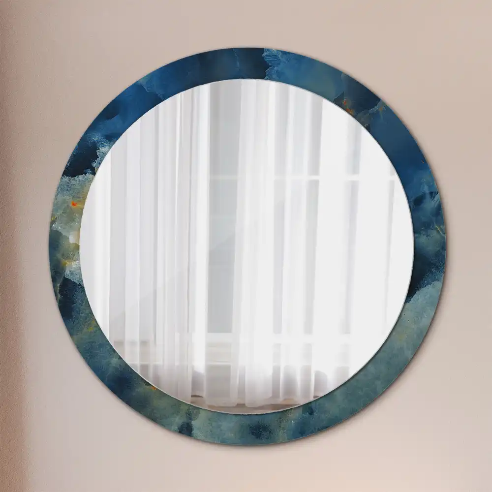 Round wall mirror decor Onyx marble