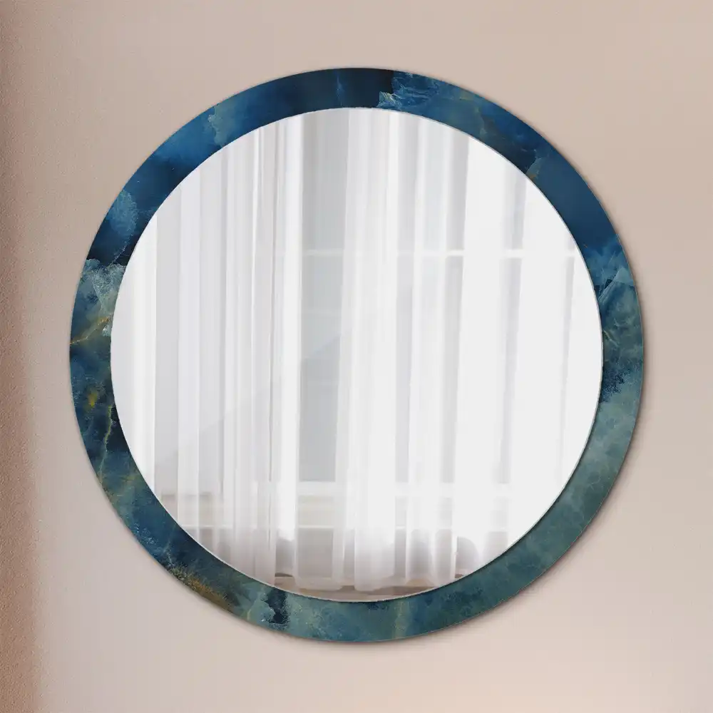Round wall mirror decor Onyx marble