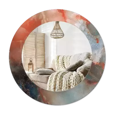 Round decorative mirror Onyx marbles