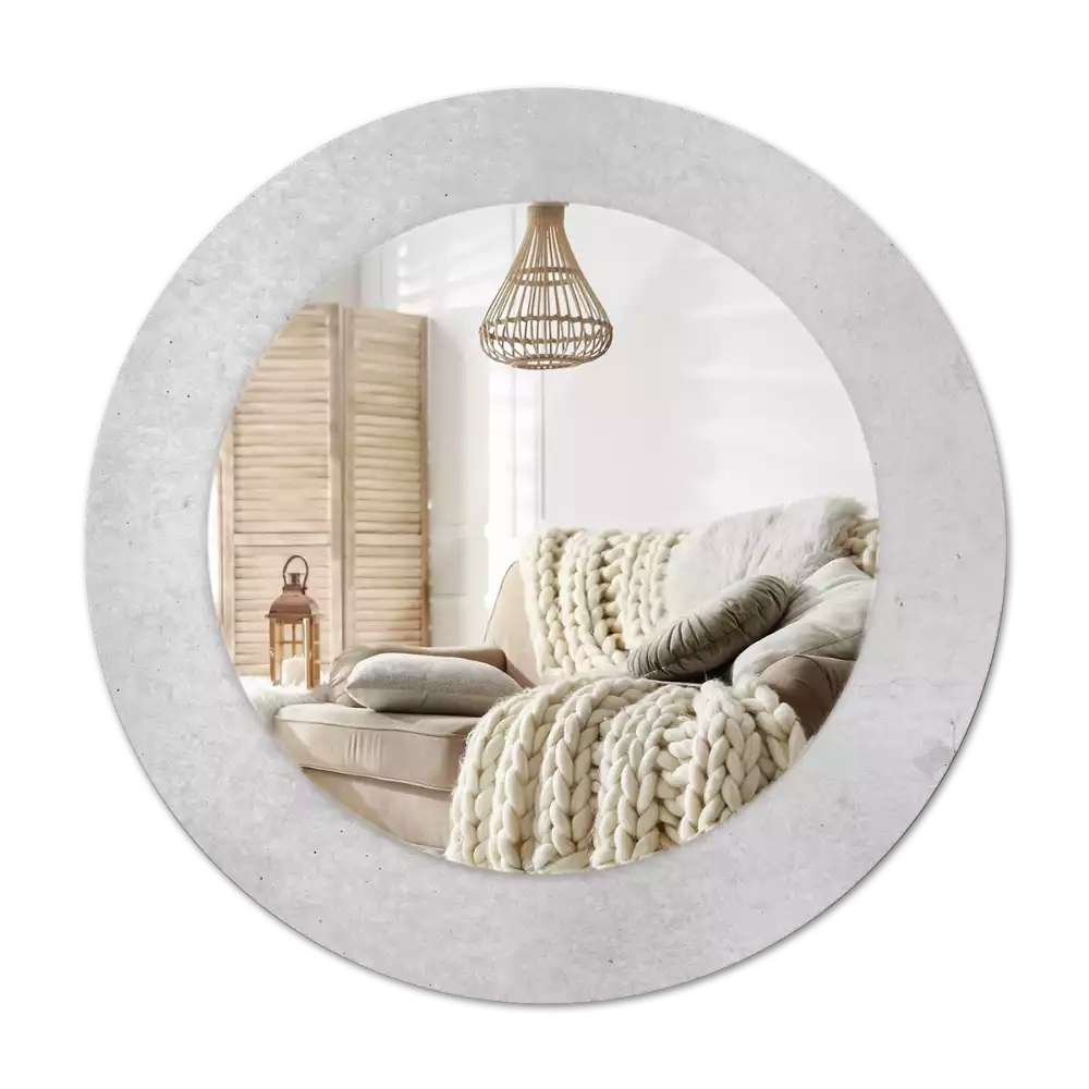 Round decorative mirror Concrete texture