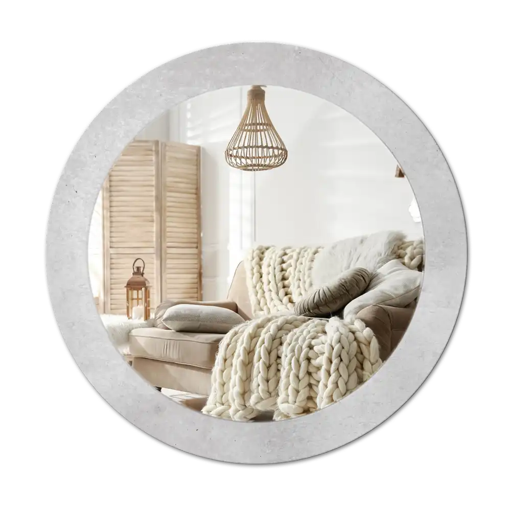 Round decorative mirror Concrete texture