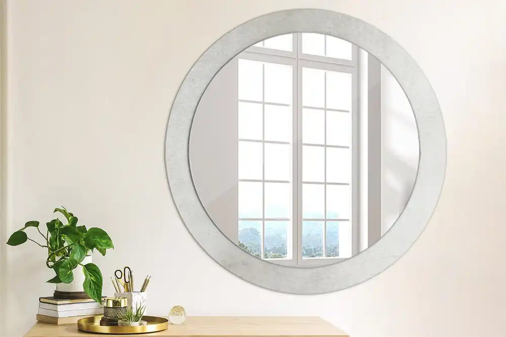 Round decorative mirror Concrete texture