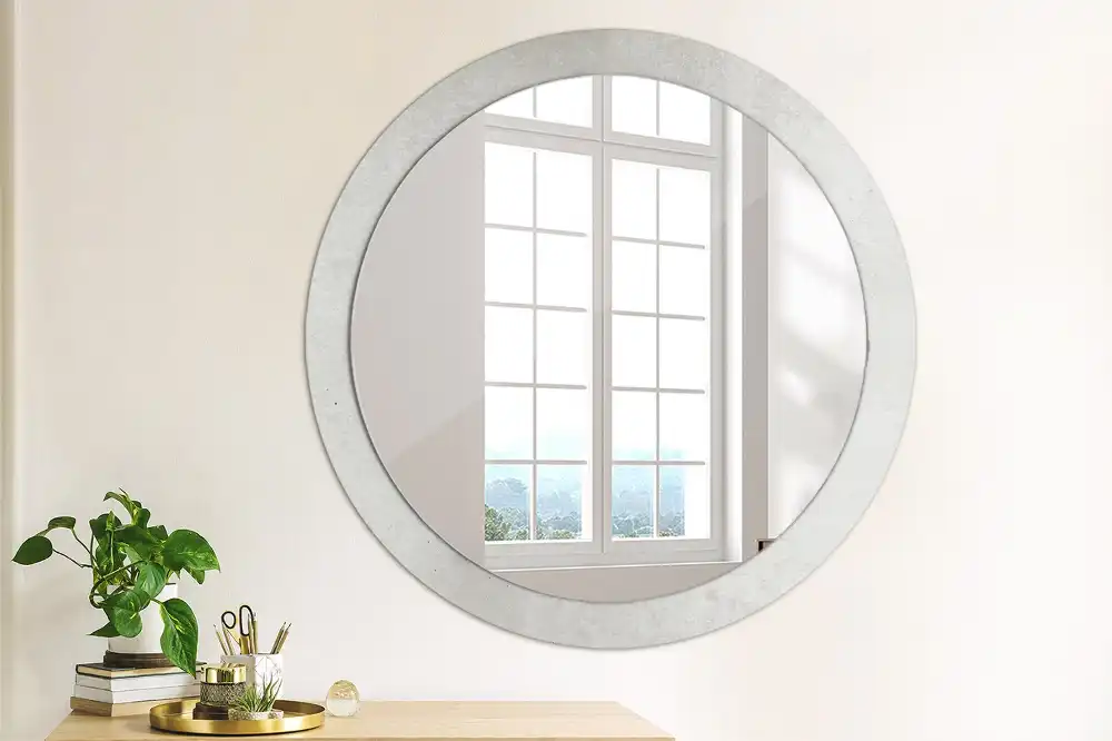 Round decorative mirror Concrete texture