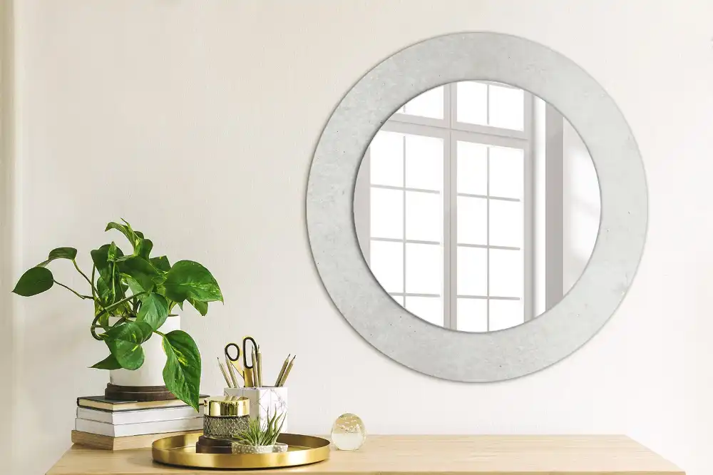 Round decorative mirror Concrete texture