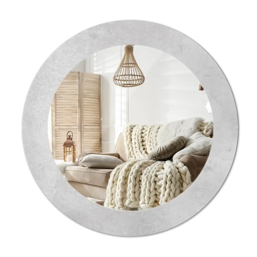 Round decorative mirror Concrete texture