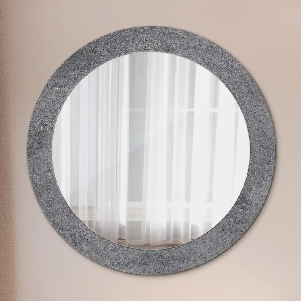 Round decorative mirror Concrete texture