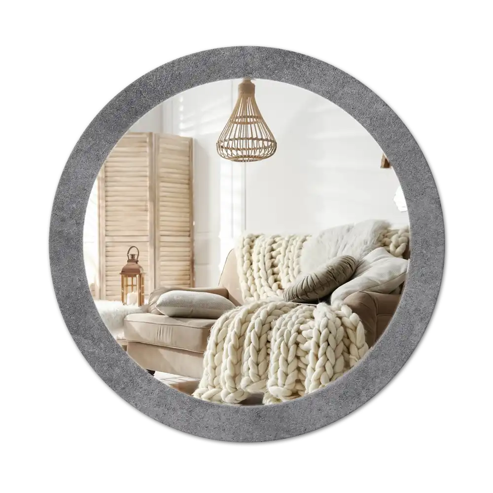 Round decorative mirror Concrete texture