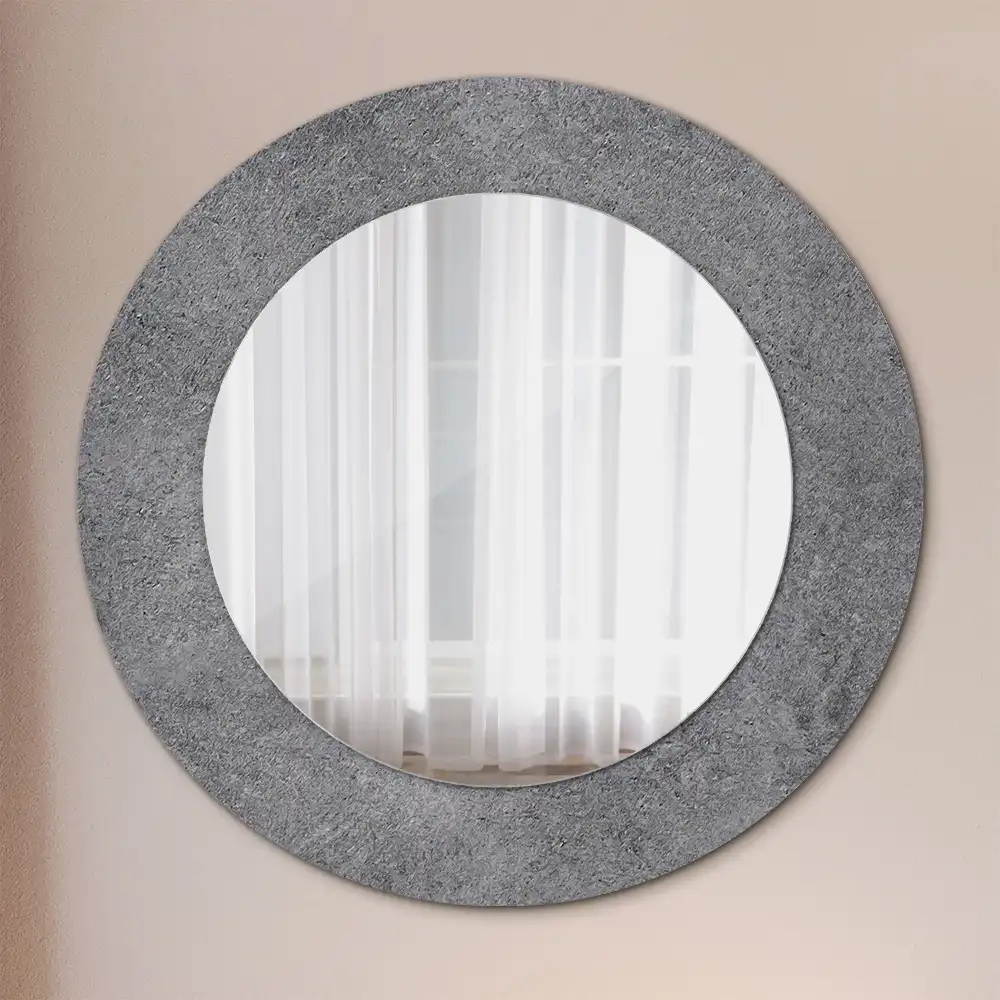 Round decorative mirror Concrete texture