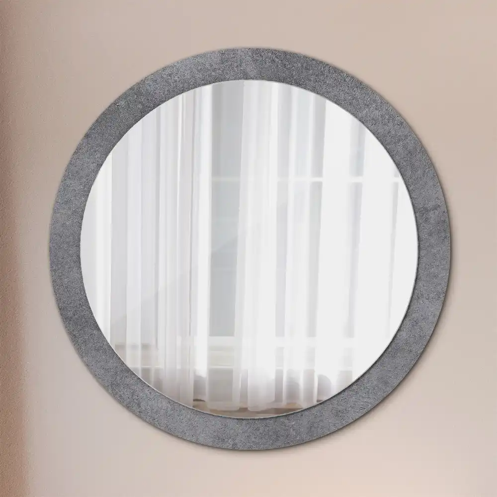 Round decorative mirror Concrete texture