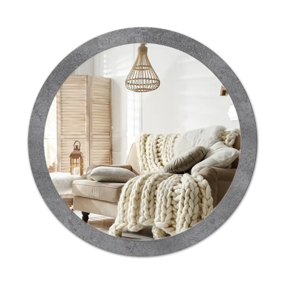 Round decorative mirror Concrete texture