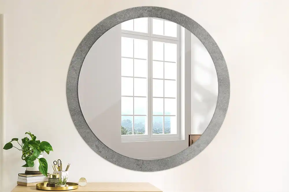 Round decorative mirror Concrete texture