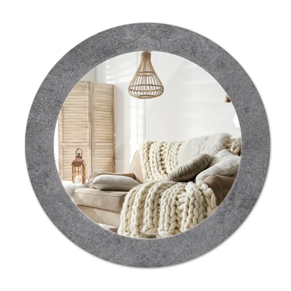 Round decorative mirror Concrete texture
