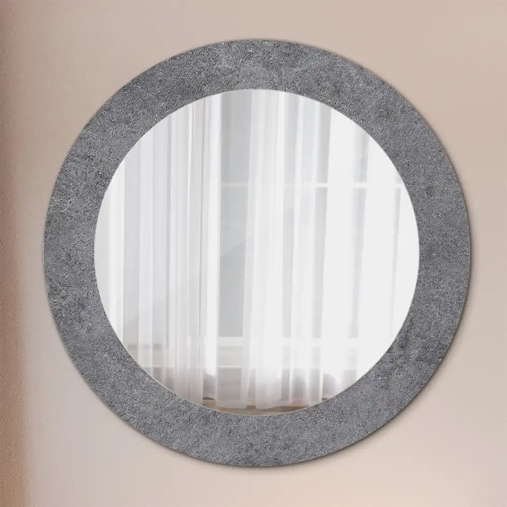 Round decorative mirror Concrete texture