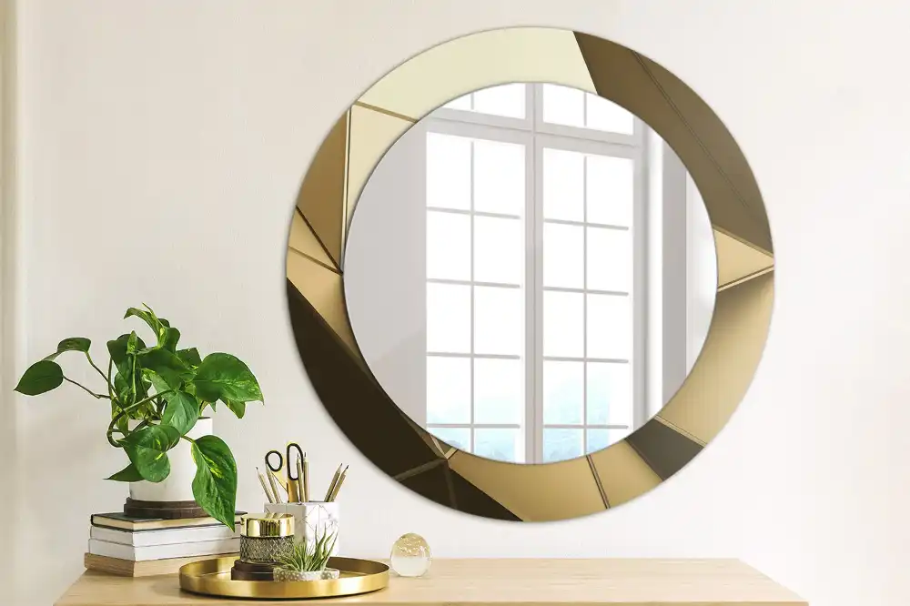 Round decorative mirror Modern abstraction