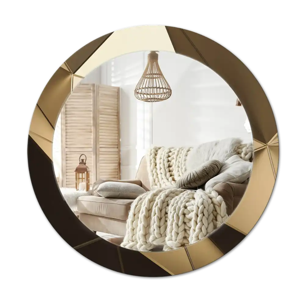 Round decorative mirror Modern abstraction