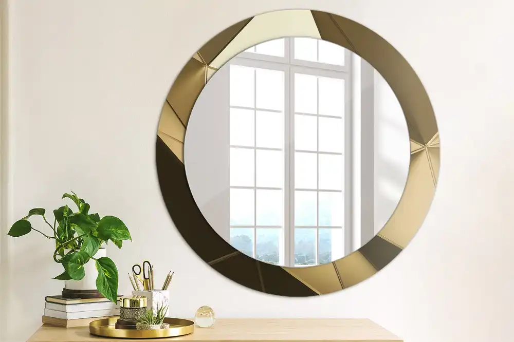 Round decorative mirror Modern abstraction