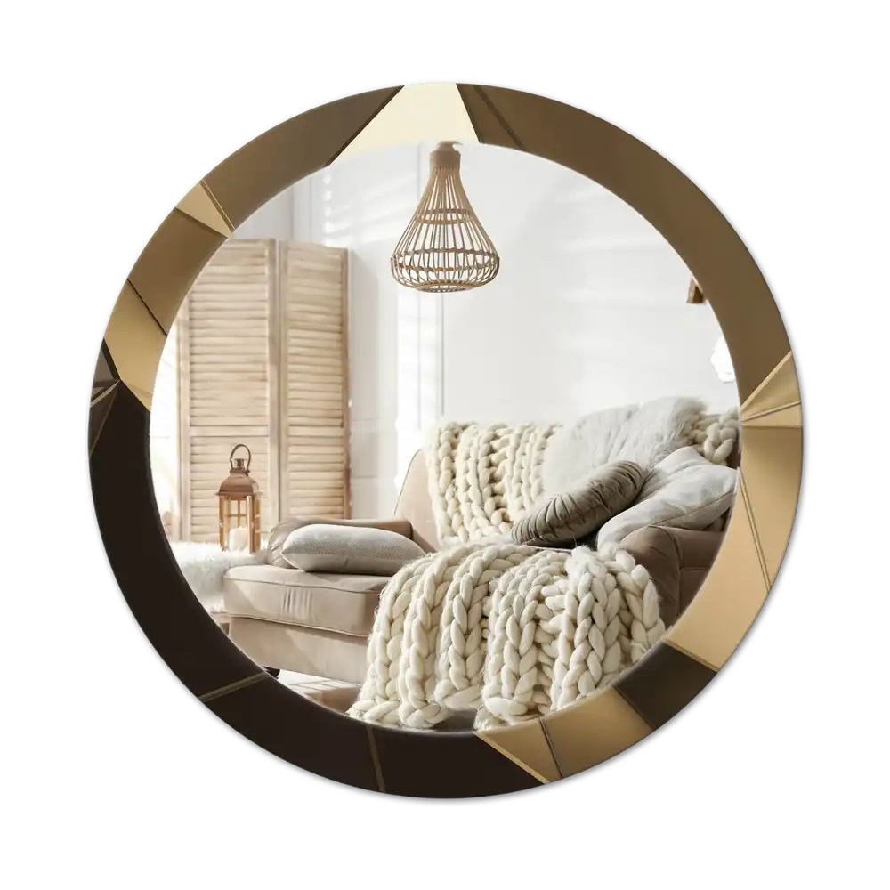 Round decorative mirror Modern abstraction