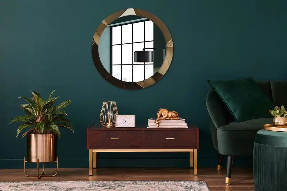 Round decorative mirror Modern abstraction