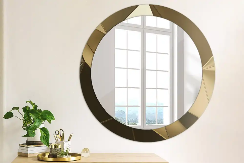 Round decorative mirror Modern abstraction