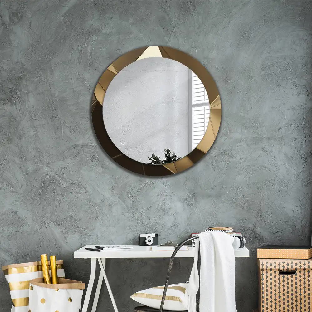 Round decorative mirror Modern abstraction